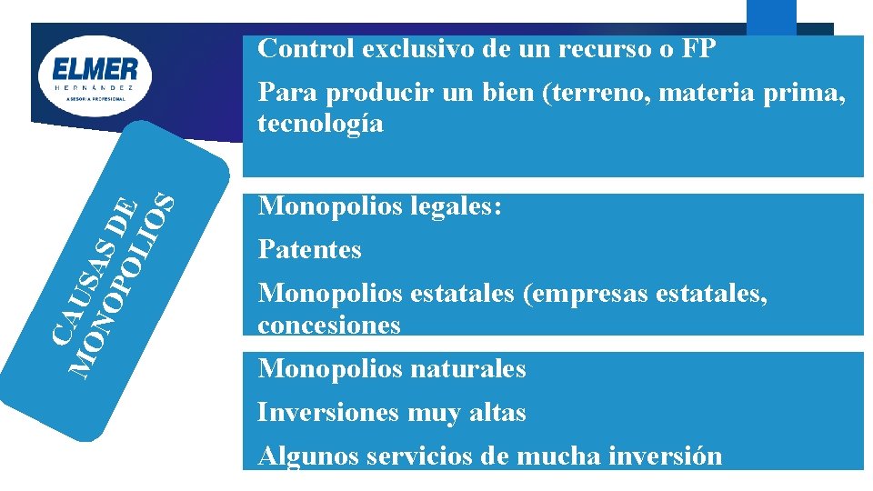 Control exclusivo de un recurso o FP CA MO US NO AS D PO Control exclusivo de un recurso o FP CA MO US NO AS D PO