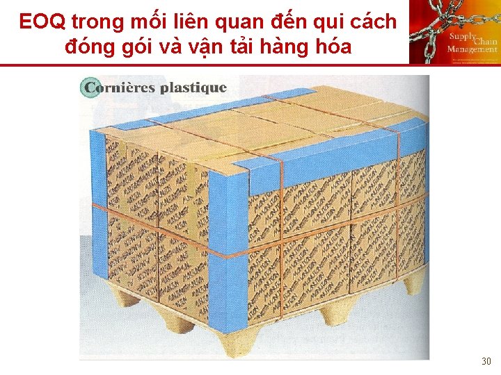 EOQ trong mối liên quan đến qui cách đóng gói và vận tải hàng