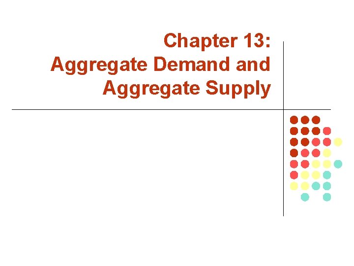 Chapter 13: Aggregate Demand Aggregate Supply 