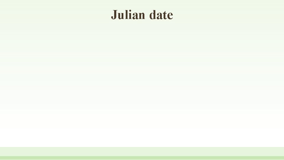 Julian date 