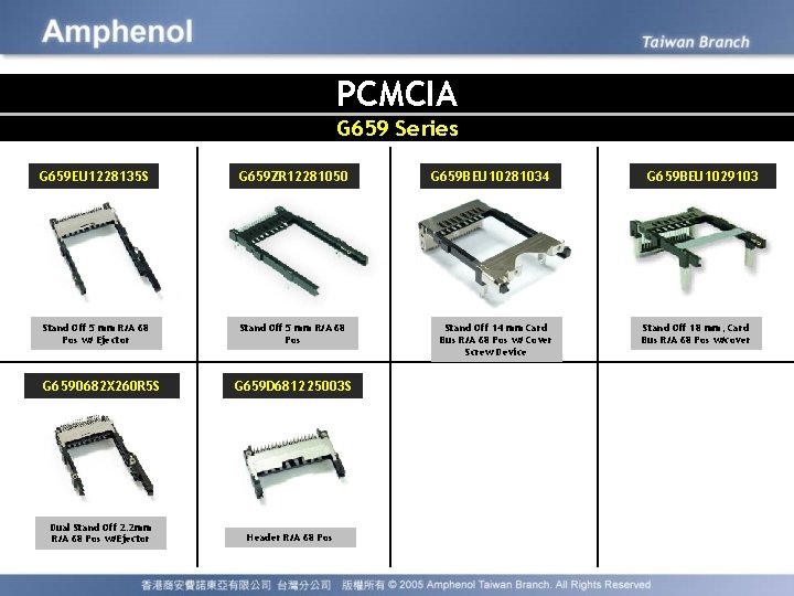 PCMCIA G 659 Series G 659 EU 1228135 S G 659 ZR 12281050 Stand