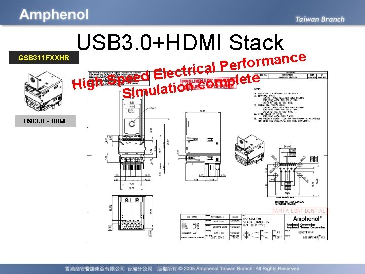 GSB 311 FXXHR USB 3. 0 + HDMI USB 3. 0+HDMI Stack e c