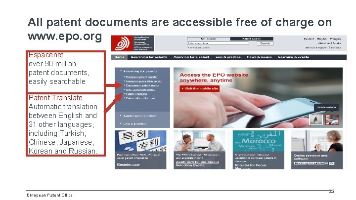 All patent documents are accessible free of charge on www. epo. org Espacenet over