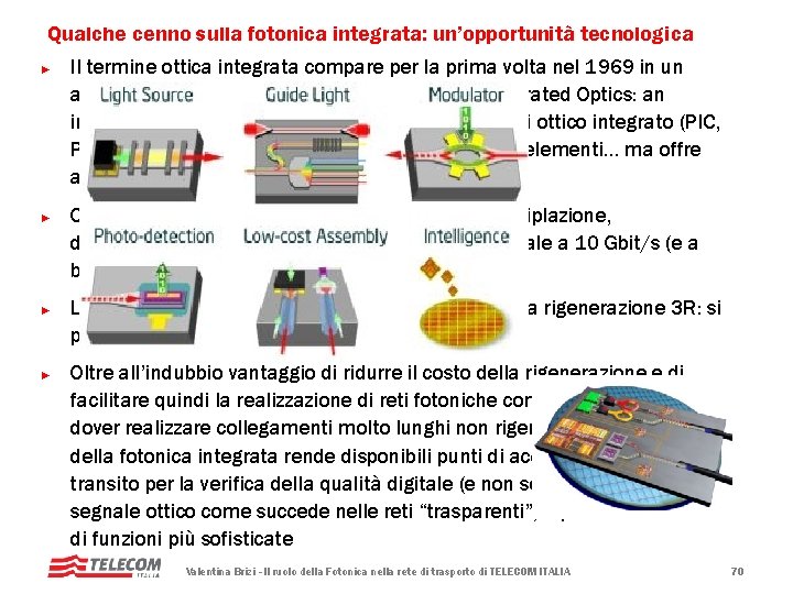Qualche cenno sulla fotonica integrata: un’opportunità tecnologica ► ► Il termine ottica integrata compare Qualche cenno sulla fotonica integrata: un’opportunità tecnologica ► ► Il termine ottica integrata compare