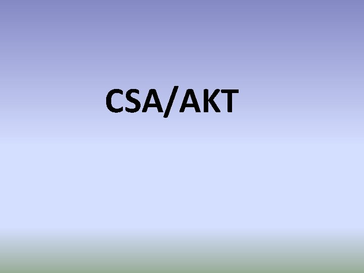 CSA/AKT 