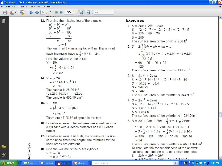 9 -6 Surface Area of Prisms and Cylinders 