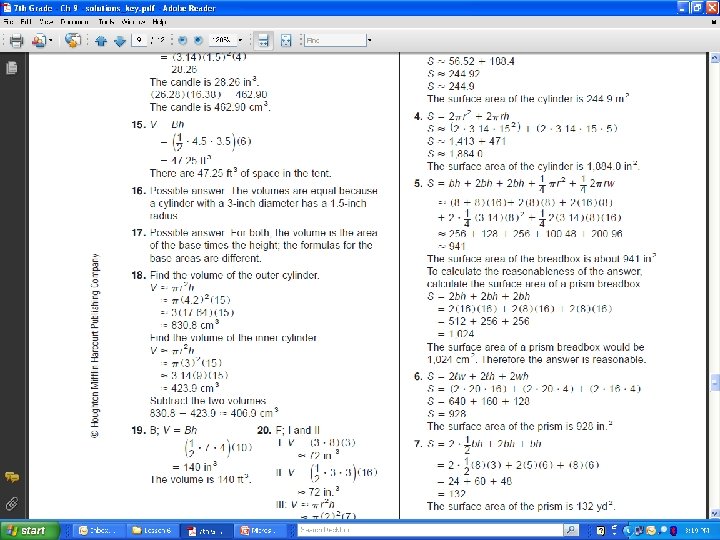 9 -6 Surface Area of Prisms and Cylinders 