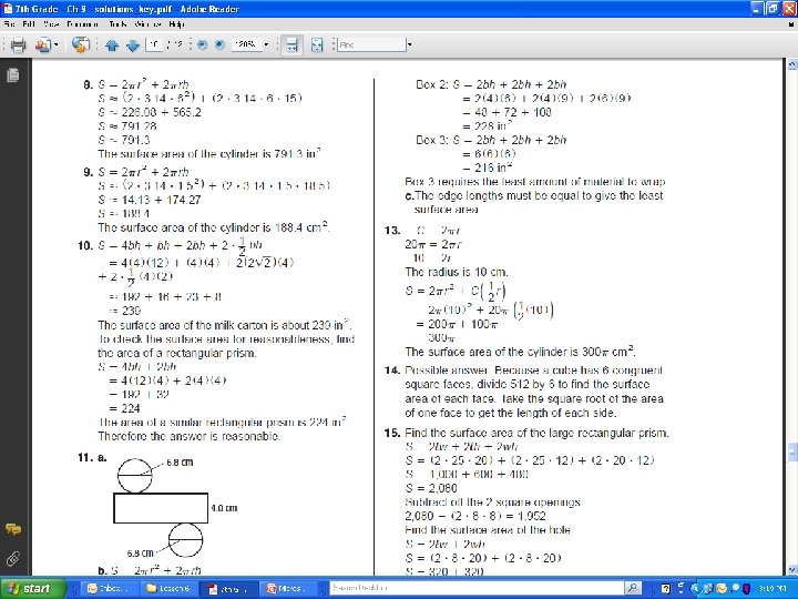 9 -6 Surface Area of Prisms and Cylinders 