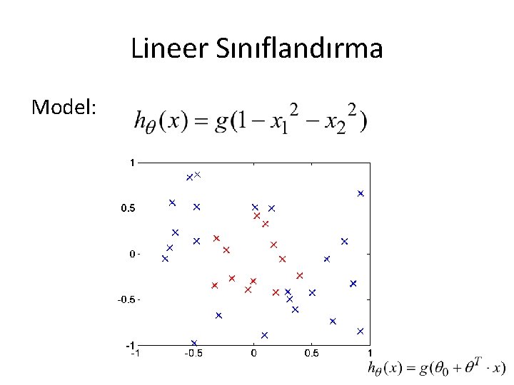 Lineer Sınıflandırma Model: 