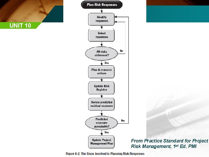 UNIT 10 From Practice Standard for Project Risk Management, 1 st Ed, PMI 