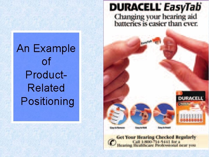 An Example of Product. Related Positioning 24 