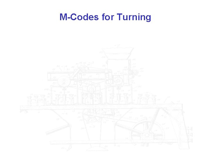 M-Codes for Turning 