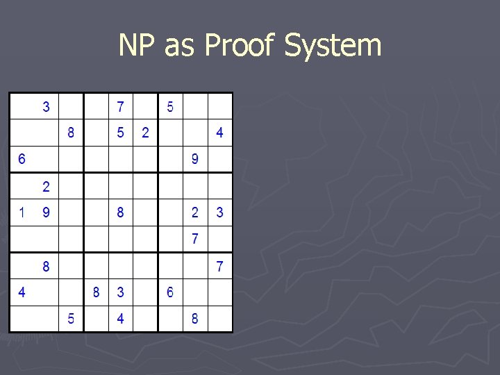 NP as Proof System NP as Proof System