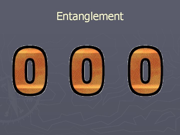 Entanglement Entanglement