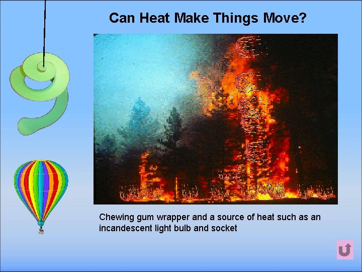 Can Heat Make Things Move? Chewing gum wrapper and a source of heat such