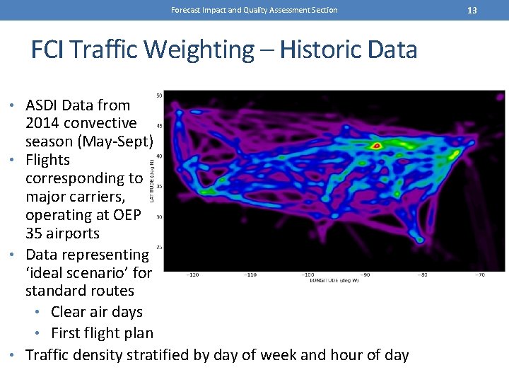 Forecast Impact and Quality Assessment Section FCI Traffic Weighting – Historic Data • ASDI