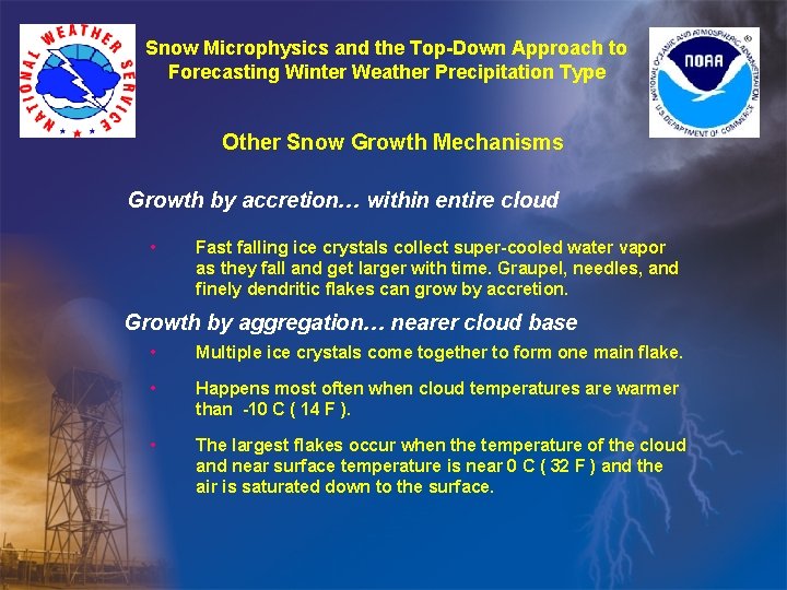 Snow Microphysics and the Top-Down Approach to Forecasting Winter Weather Precipitation Type Other Snow Snow Microphysics and the Top-Down Approach to Forecasting Winter Weather Precipitation Type Other Snow