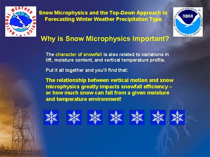 Snow Microphysics and the Top-Down Approach to Forecasting Winter Weather Precipitation Type Why is Snow Microphysics and the Top-Down Approach to Forecasting Winter Weather Precipitation Type Why is