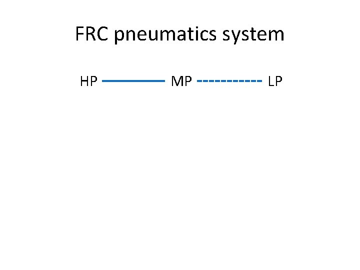 FRC pneumatics system HP MP LP 