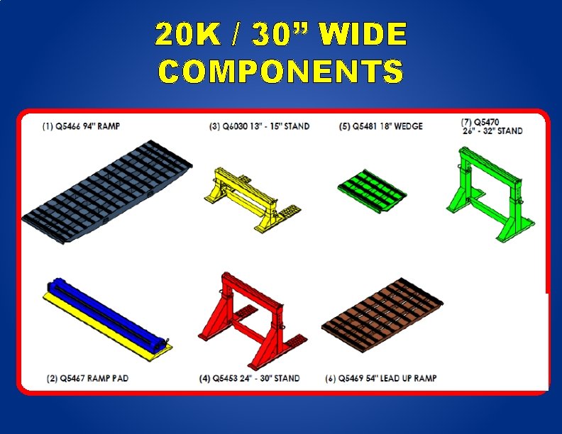 20 K / 30” WIDE COMPONENTS 