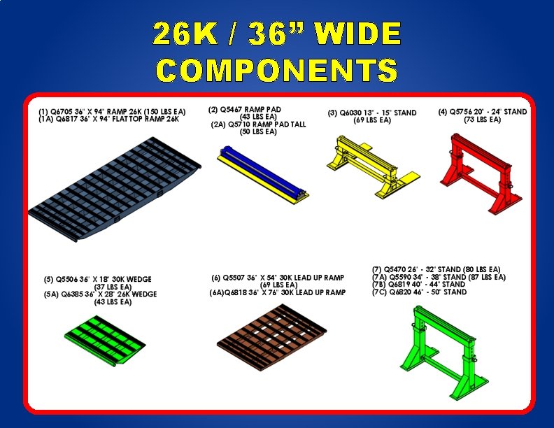 26 K / 36” WIDE COMPONENTS 