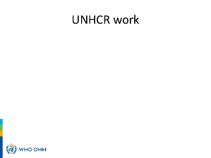 UNHCR work UNHCR work