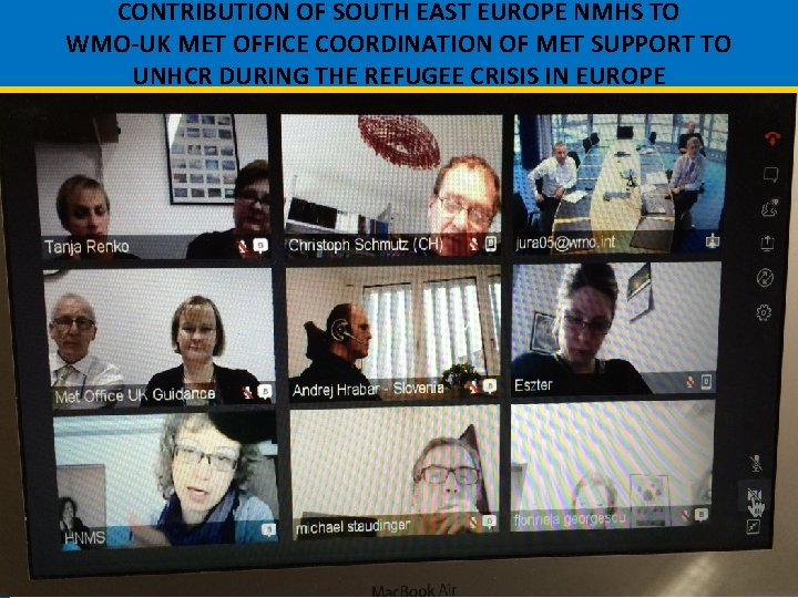 CONTRIBUTION OF SOUTH EAST EUROPE NMHS TO WMO-UK MET OFFICE COORDINATION OF MET SUPPORT CONTRIBUTION OF SOUTH EAST EUROPE NMHS TO WMO-UK MET OFFICE COORDINATION OF MET SUPPORT