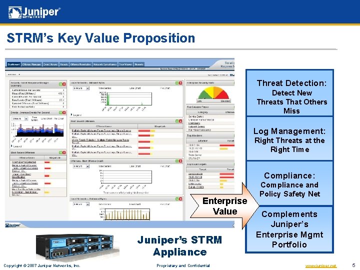 STRM’s Key Value Proposition Threat Detection: Detect New Threats That Others Miss Log Management: STRM’s Key Value Proposition Threat Detection: Detect New Threats That Others Miss Log Management: