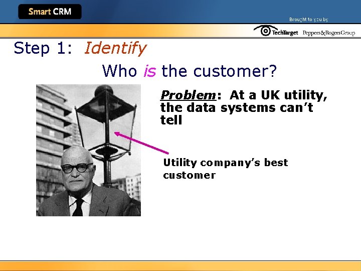 Step 1: Identify Who is the customer? Problem: At a UK utility, the data