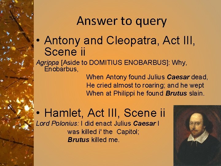 Answer to query • Antony and Cleopatra, Act III, Scene ii Agrippa [Aside to