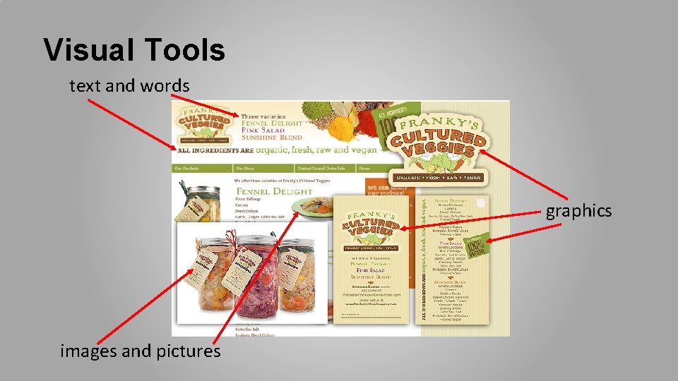 Visual Tools text and words graphics images and pictures Visual Tools text and words graphics images and pictures
