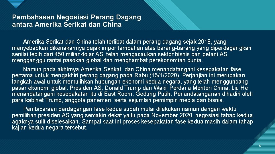 Pembahasan Negosiasi Click to edit Master. Perang title. Dagang style antara Amerika Serikat dan