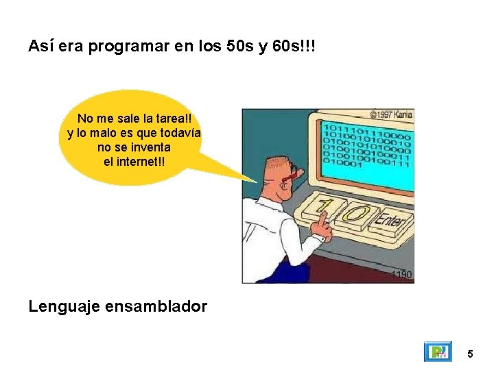 Así era programar en los 50 s y 60 s!!! No me sale la