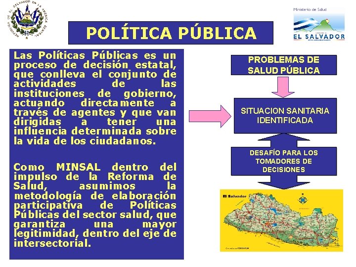 POLÍTICA PÚBLICA Las Políticas Públicas es un proceso de decisión estatal, que conlleva el