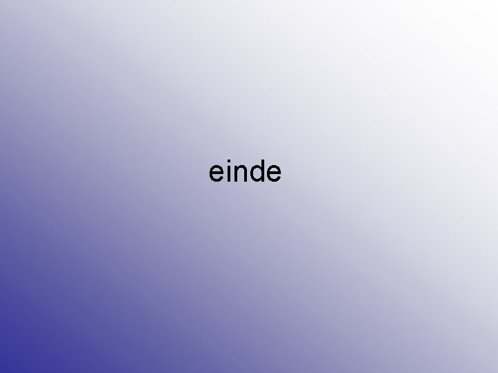 einde 