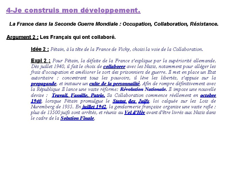 La France dans la Seconde Guerre Mondiale Occupation