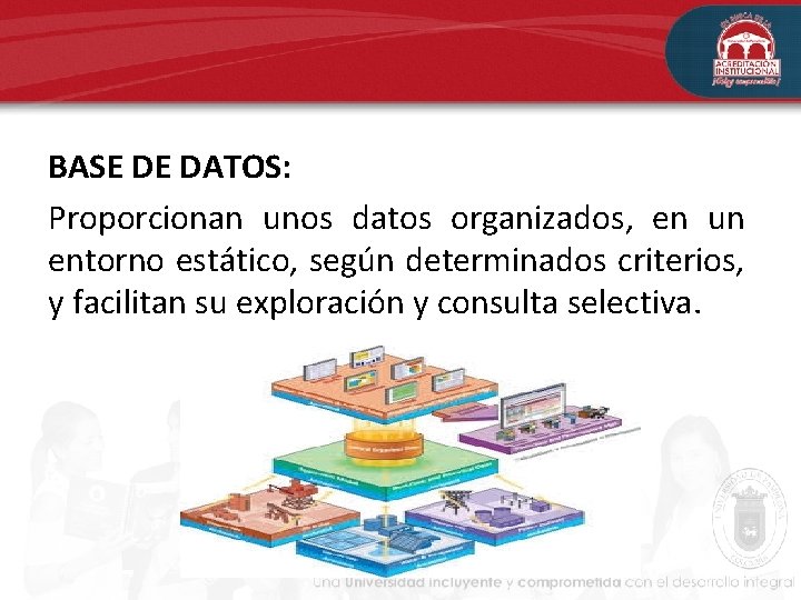 BASE DE DATOS: Proporcionan unos datos organizados, en un entorno estático, según determinados criterios, BASE DE DATOS: Proporcionan unos datos organizados, en un entorno estático, según determinados criterios,