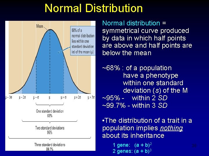 Normal Distribution Normal distribution = symmetrical curve produced by data in which half points Normal Distribution Normal distribution = symmetrical curve produced by data in which half points