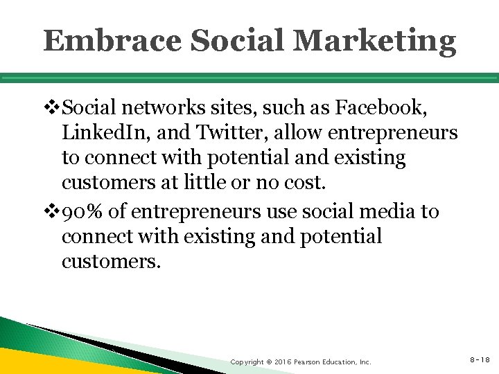 Embrace Social Marketing v. Social networks sites, such as Facebook, Linked. In, and Twitter,