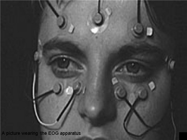 A picture wearing the EOG apparatus 