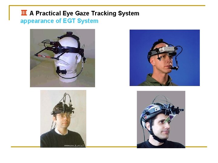 Ⅲ A Practical Eye Gaze Tracking System appearance of EGT System 