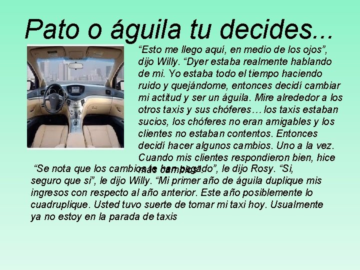 Pato o águila tu decides. . . “Esto me llego aquí, en medio de