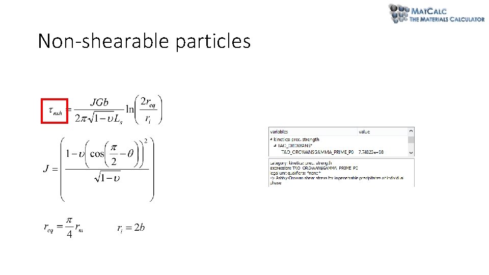 Non-shearable particles Non-shearable particles