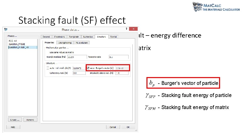 Stacking fault (SF) effect • Passing dislocation creates a stacking fault – energy difference Stacking fault (SF) effect • Passing dislocation creates a stacking fault – energy difference