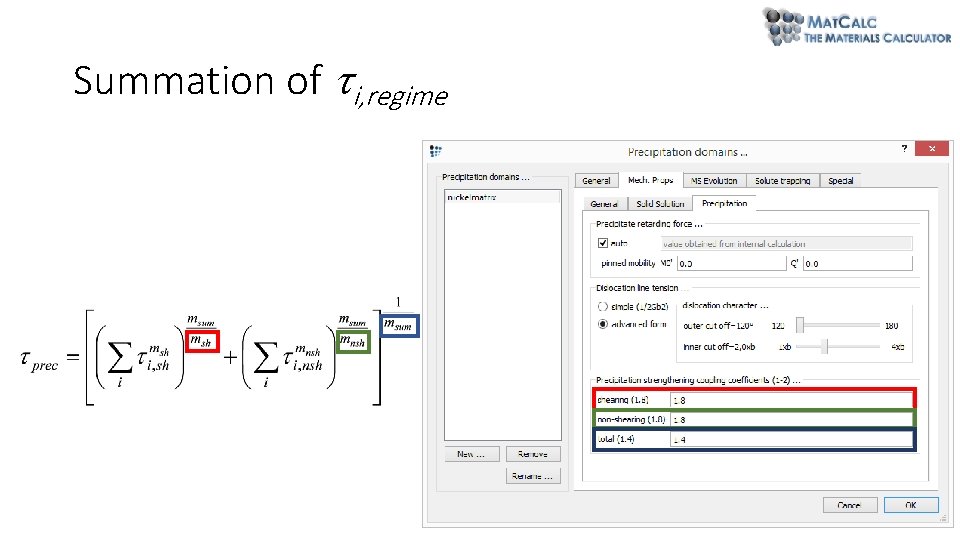 Summation of i, regime Summation of i, regime