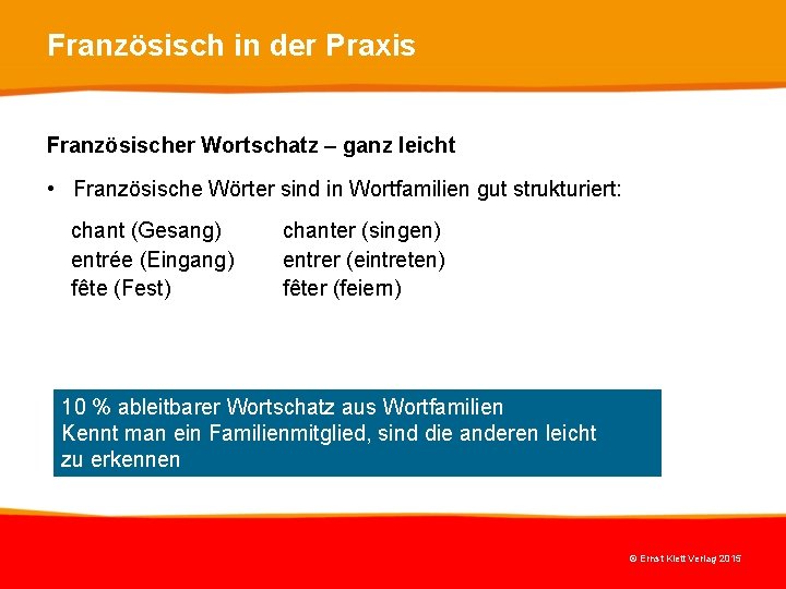 Französisch in der Praxis Französischer Wortschatz – ganz leicht • Französische Wörter sind in Französisch in der Praxis Französischer Wortschatz – ganz leicht • Französische Wörter sind in