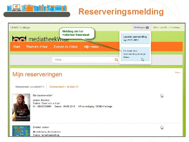 Reserveringsmelding 