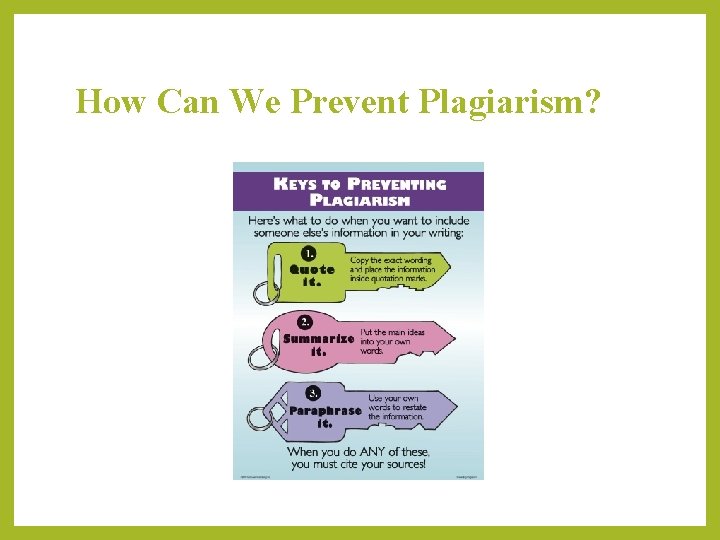 How Can We Prevent Plagiarism? 