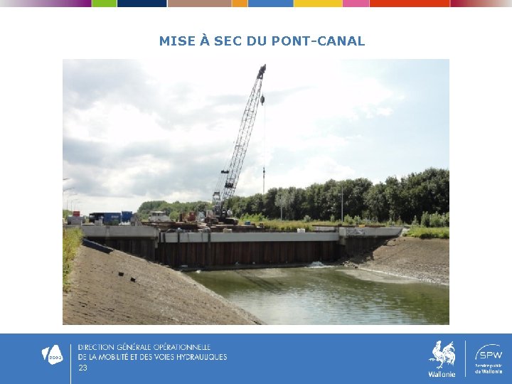 MISE À SEC DU PONT-CANAL 23 