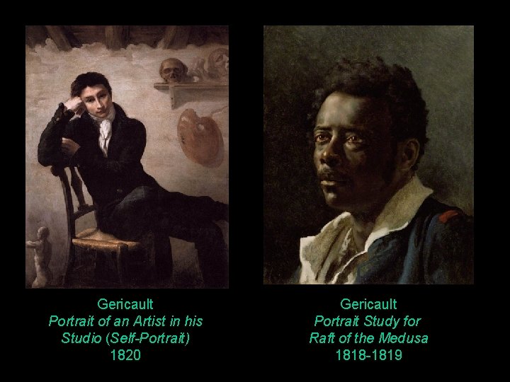 Gericault Portrait of an Artist in his Studio (Self-Portrait) 1820 Gericault Portrait Study for